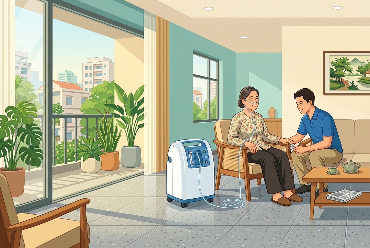 Quy trình lắp đặt máy tạo oxy y tế tận nơi cho bệnh nhân tại Phú Quốc trong 30 phút