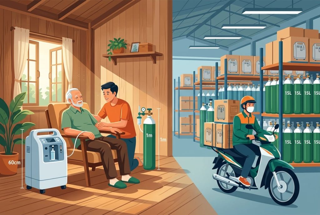 Dịch vụ cung cấp máy tạo oxy y tế cấp tốc tại An Minh gọi ngay 0907118224