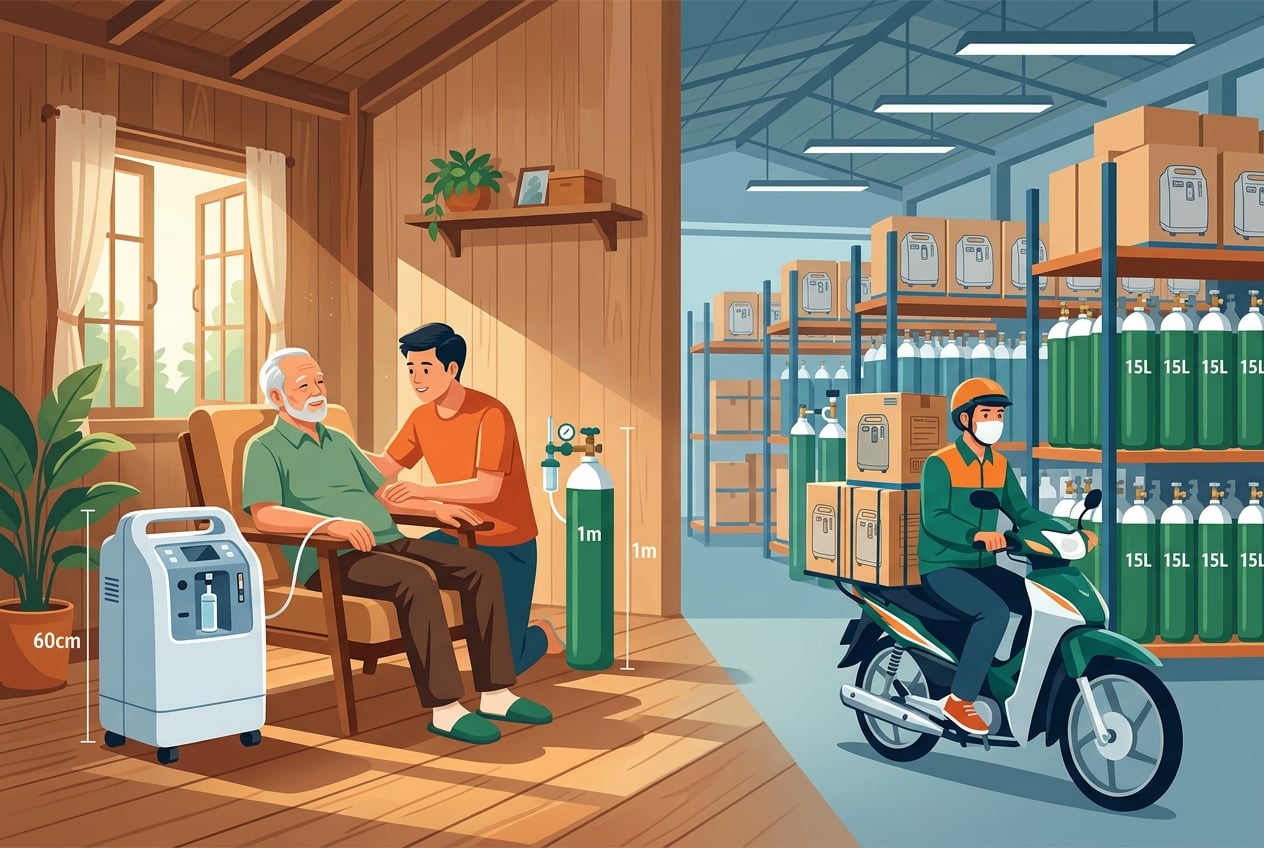 Dịch vụ cung cấp máy tạo oxy y tế cấp tốc tại An Minh gọi ngay 0907118224