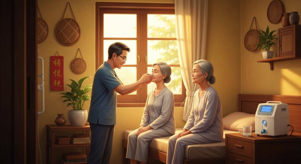 Hướng dẫn sử dụng máy tạo oxy 5 lít hiệu quả nhất cho bệnh nhân tại Tân Hiệp