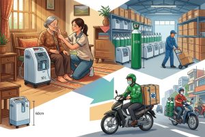 Tư vấn chọn máy tạo oxy 10 lít cho bệnh nhân cần lưu lượng oxy cao tại An Biên