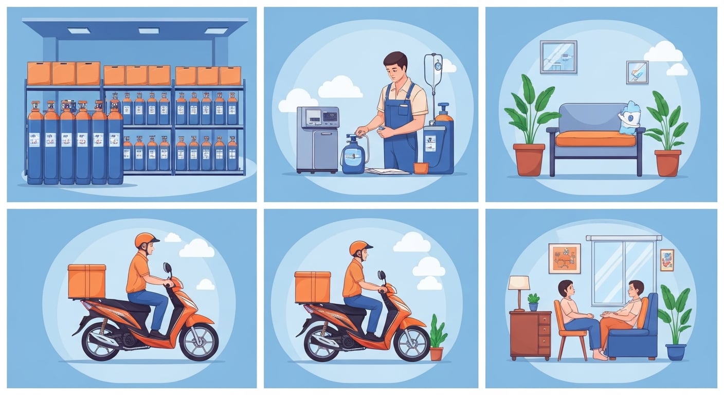 Địa chỉ thuê bình oxy y tế 15 lít uy tín tại Rạch Giá