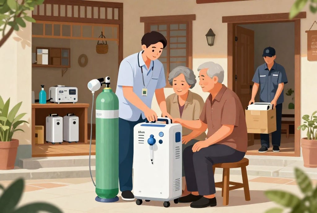thuê máy tạo oxy y tế - Các thiết bị hỗ trợ hô hấp phổ biến hiện nay