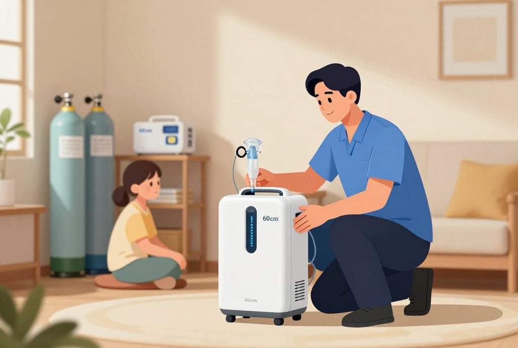 Dịch vụ giao máy tạo oxy 5 lít tận nơi tại Kiên Hải