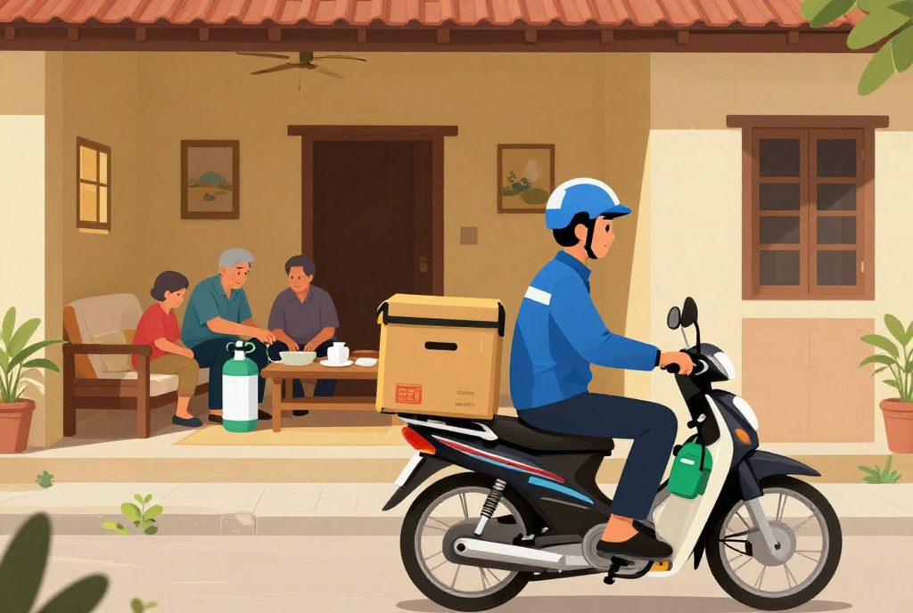 giao máy thở oxy
