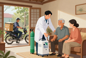 Hướng dẫn thuê máy tạo oxy 5 lít tại nhà cho người ở Tân Hiệp