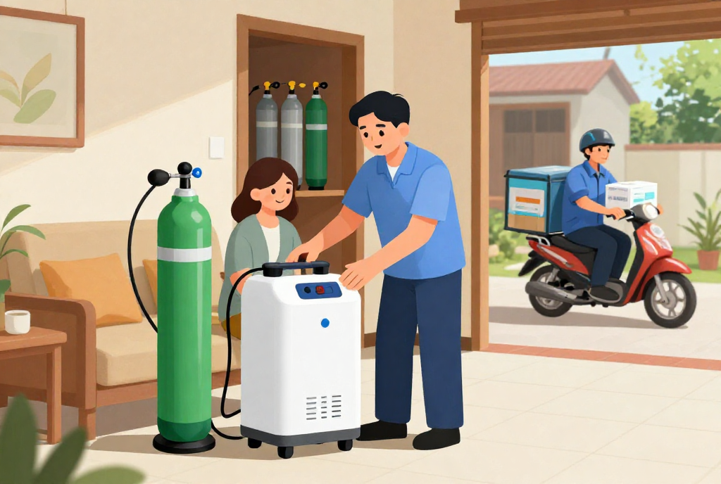 Địa chỉ cho thuê bình oxy y tế 15 lít giá tốt tại Châu Thành
