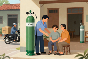 Địa chỉ cung cấp bình oxy y tế 15 lít uy tín ở Gò Quao