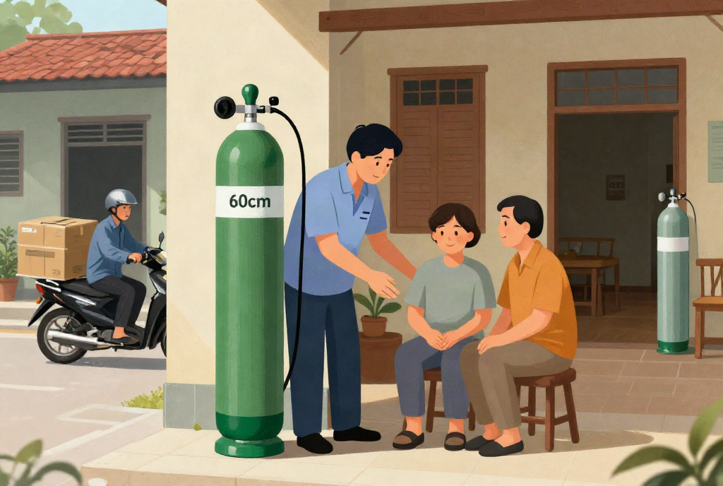 Địa chỉ cung cấp bình oxy y tế 15 lít uy tín ở Gò Quao