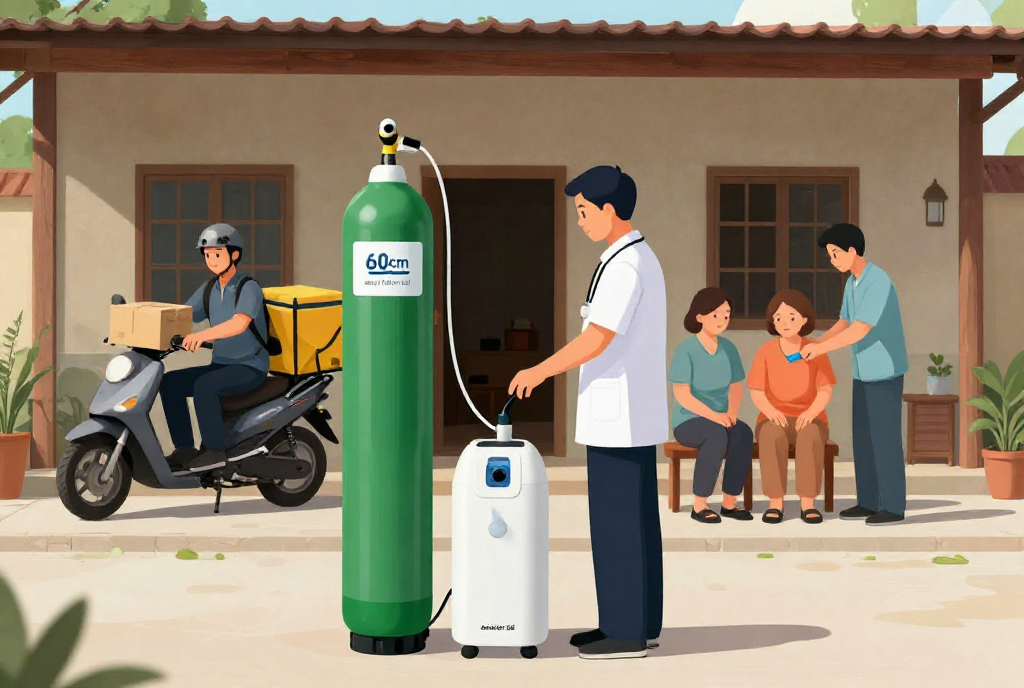 thuê bình oxy y tế 10 lít - Dịch vụ giao hàng và lắp đặt tận nhà
