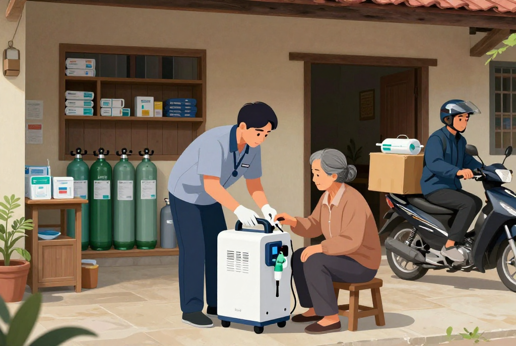 lắp đặt máy thở oxy gia đình 10 lít - Bước 2: Lựa chọn vị trí lắp đặt