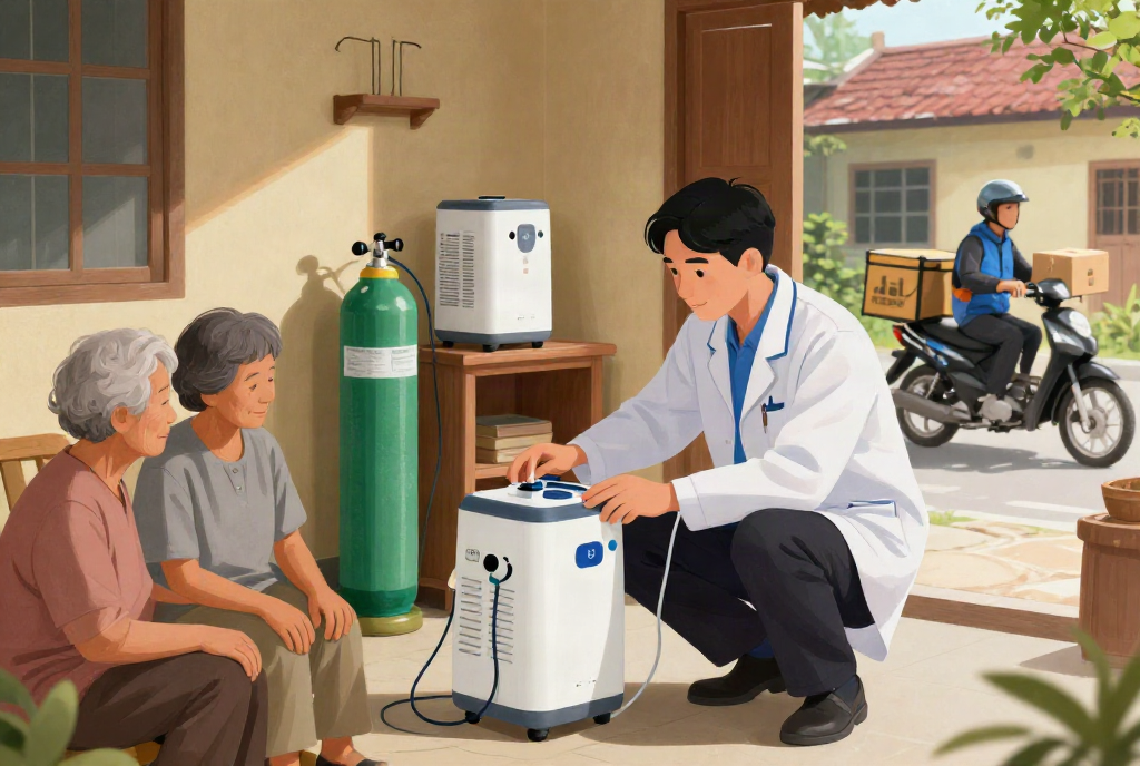 thuê máy tạo oxy 5 lít - Quy trình hỗ trợ thuê thiết bị y tế tại nhà