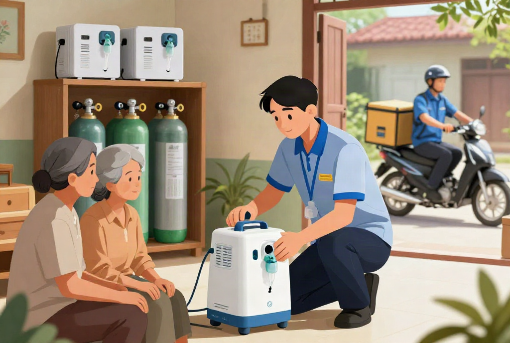 Dịch vụ lắp đặt máy tạo oxy gia đình khẩn cấp tại Châu Đốc trong đêm