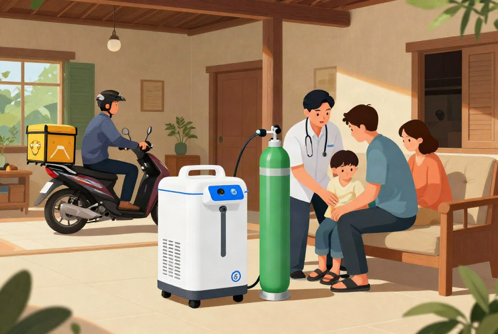 Thuê máy thở oxy gia đình 10 lít ở đâu uy tín tại Hòn Đất?