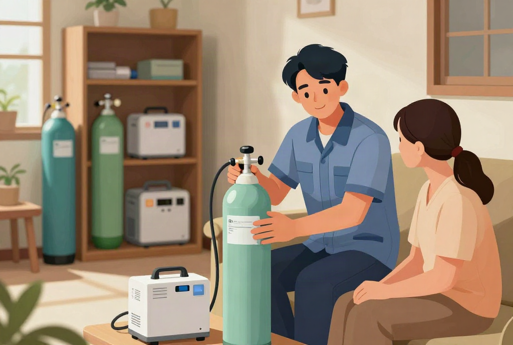 thuê gấp bình oxy y tế - So sánh lựa chọn: Bình oxy 15 lít và máy tạo oxy