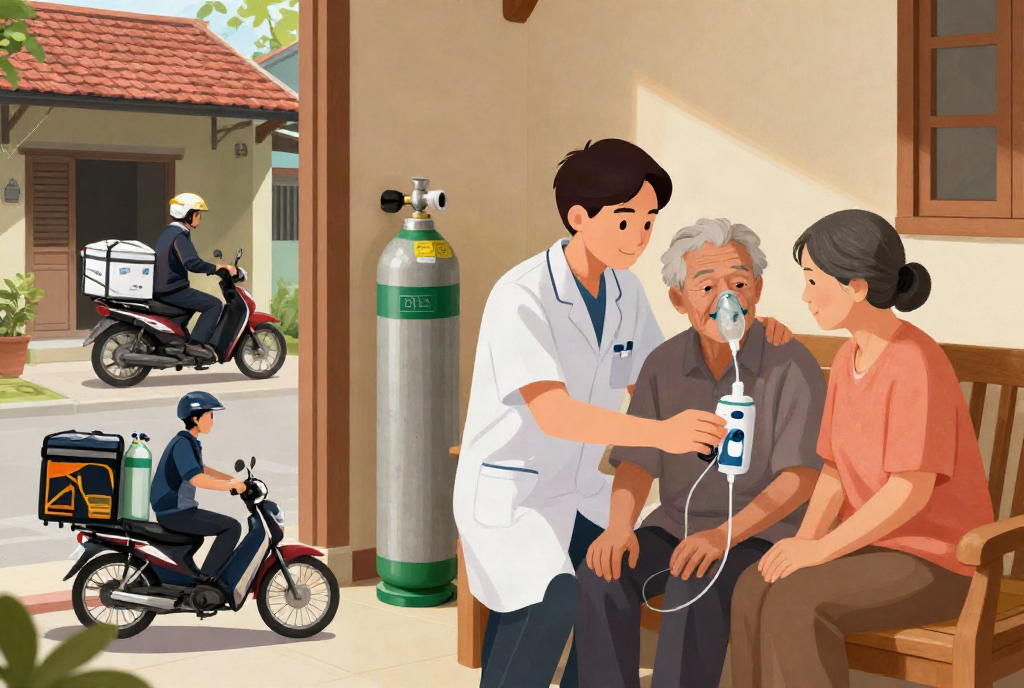 cho thuê bình oxy y tế 10 lít - Hỗ trợ kỹ thuật tận tâm tại nhà
